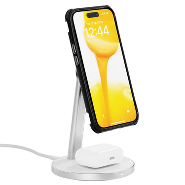 EFM Qi2 15W Duo Wireless Charge Stand with 20W Power Supply and 1.2M Cable - White